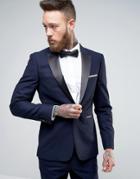 Burton Menswear Skinny Tuxedo Jacket - Navy