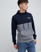 Jack & Jones Core Hoodie With Color Block - Navy