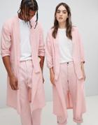 Seeker Kimono Style Lab Coat In Organic Cotton - Pink