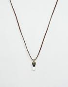 Icon Brand Prize Leather Necklace - Brown