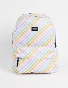 Vans Old Skool Backpack In Pastel Check-multi