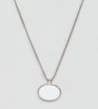 Designb White Stone Pendant Necklace Exclusive To Asos - Silver