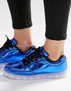 Wize & Ope Pop Blue Light Up Sole Trainers - Laminated Blue