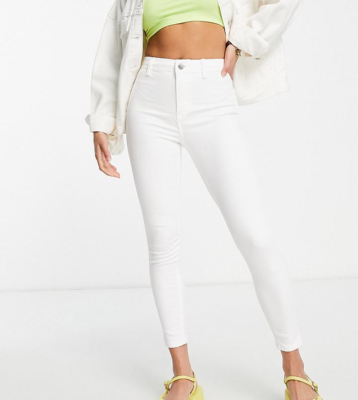 Topshop Petite Joni Jeans In White