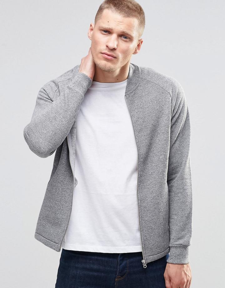 Farah Fredricksberd Raglan Sleeve Bomber Jacket - Gray