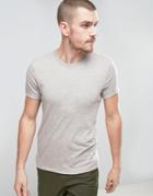 Selected Homme T-shirt With Melange Slub - Beige