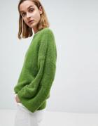 Moss Copenhagen Relaxed Sweater - Green