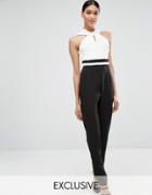 Vesper Twist Neck Tailored Jumpsuit - Multi