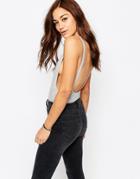 Asos Tank Body With Scoop Back - Gray Marl