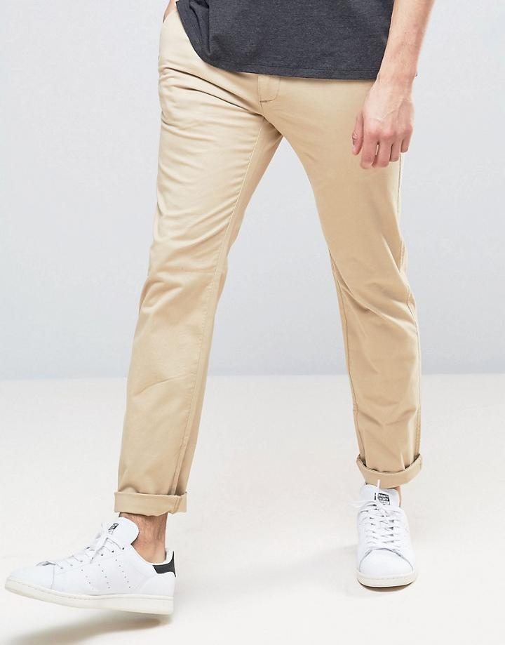 Abercrombie & Fitch Skinny Stretch Chino In Beige - Beige