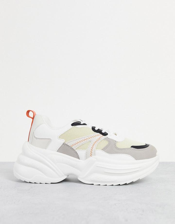 Topshop City Chunky Sneakers In Natural-neutral