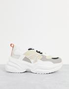 Topshop City Chunky Sneakers In Natural-neutral
