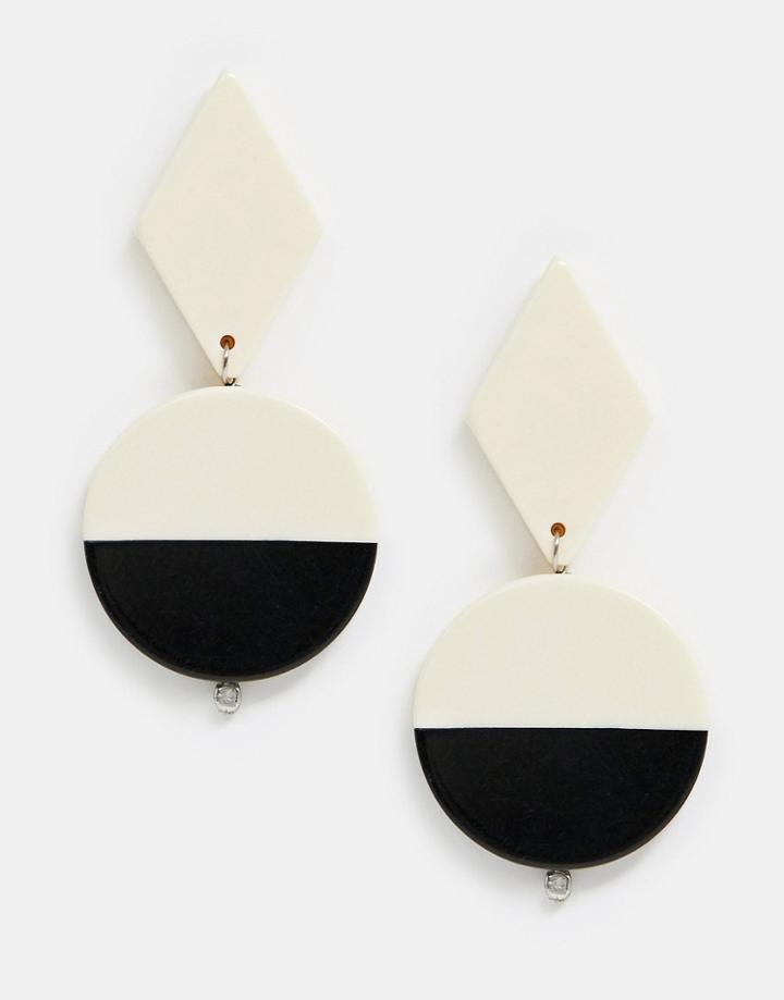 Mango Split Shape Drop Earrings In Multi - Multi