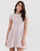 Closet Short Sleeve Skater Dress - Pink