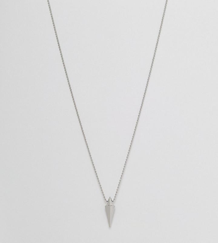 Reclaimed Vintage Inspired Arrow Pendent Necklace In Silver Exclusive To Asos - Silver