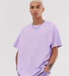 Reclaimed Vintage Oversized Overdye T-shirt In Dusty Lilac - Purple