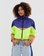 Collusion Light Weight Color Block Tech Jacket - Multi
