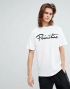Primitive Script T-shirt In White - White