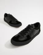 Asos Design Vegan Friendly Retro Sneakers In Black - Black