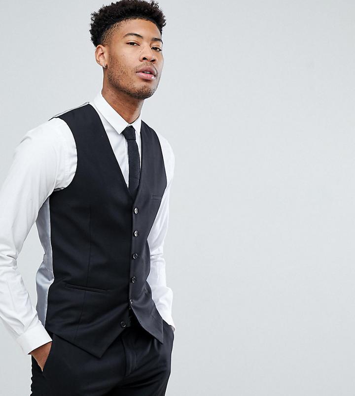 Heart & Dagger Tall Skinny Vest - Black