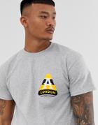 A London Wasp Back Print T-shirt-gray