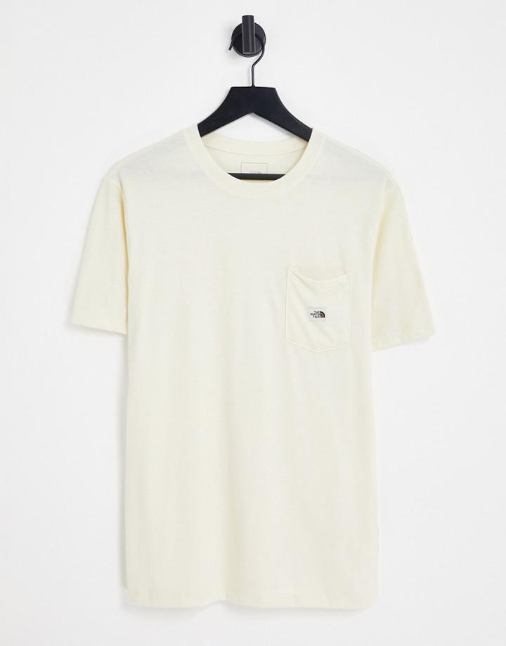 The North Face Heritage Patch Pocket T-shirt In Cream-gray