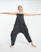 Free People Movement Hot Shot Relaxed Jumpsuit-black