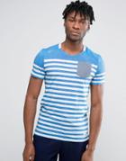 Jack & Jones Striped Pocket T-shirt - Blue