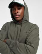 Jack & Jones Overdyed Relaxed Fit Hoodie In Forest Green-blues
