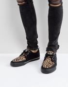 T.u.k Leopard Creeper Shoes - Black