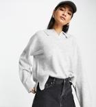 M Lounge Relaxed Polo Sweater -set-gray