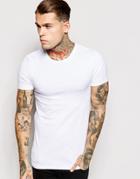 Asos Extreme Fitted Fit T-shirt With Crew Neck And Stretch - White