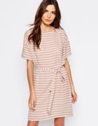 Selected Rosie Dress With Tie Waist - Shadow Gray
