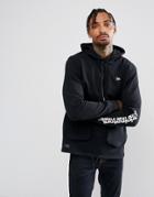 New Era Originators Oversized Hoodie With Sleeve Print In Black - Black