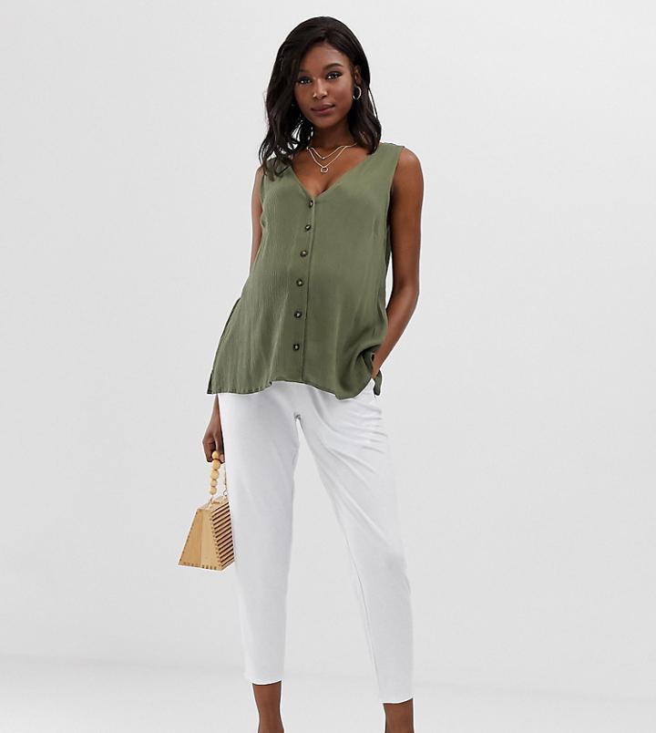 Asos Design Maternity Ultimate Jersey Peg Pants - White