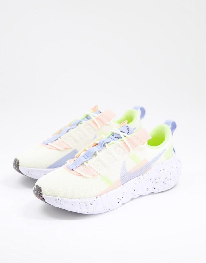 Nike Crater Impact Sneakers In Off White Yellow And Blue