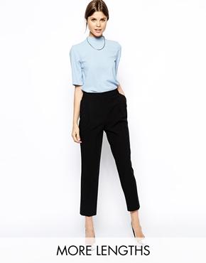 Asos Peg Pants With Pocket Detail - Black