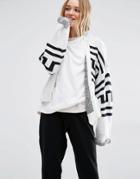 Native Youth Knitted Bomber Cardigan - White