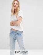 G Star Be Raw Knotted T-shirt - White