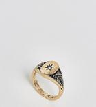 Asos Design Curve Vintage Style Signet Pinky Ring - Gold