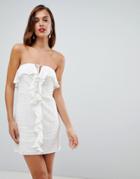 The Jetset Diaries Calloway Ruffle Mini Dress-white