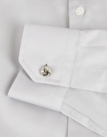 Asos Design Wedding Knotted Cufflinks In Silver Tone