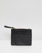 Urbancode Leather Coin Purse With Card Holder - Black