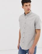 Esprit Linen Mix Shirt In Gray - Gray