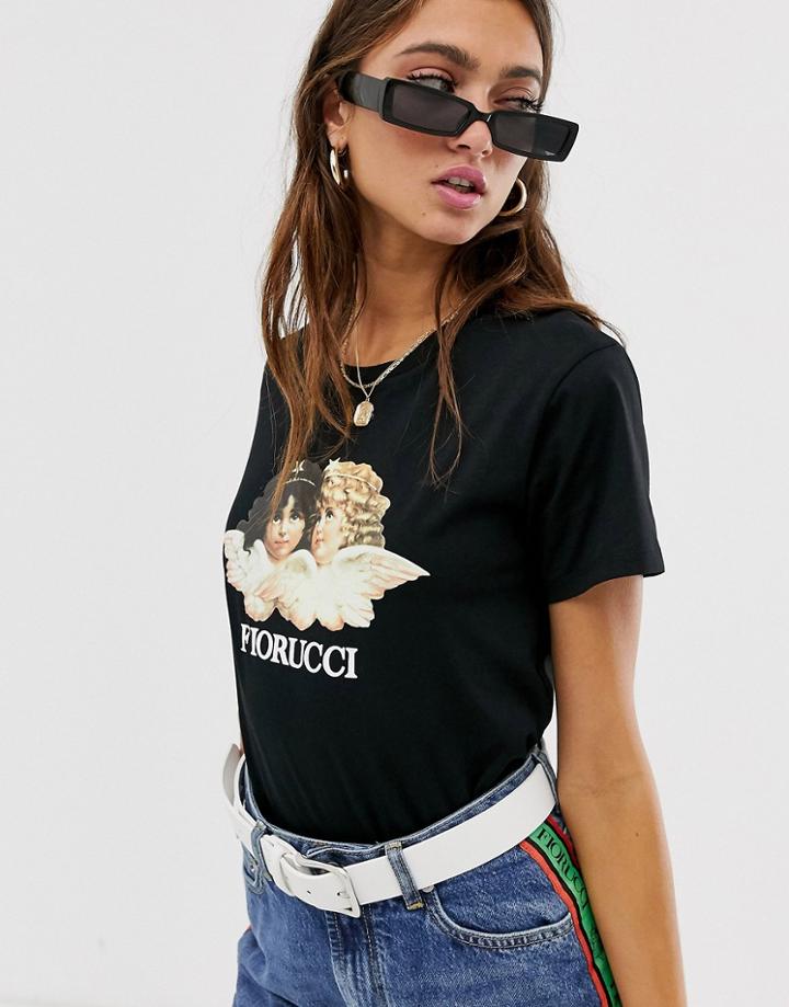 Fiorucci Vintage Angels T-shirt In Black - Black