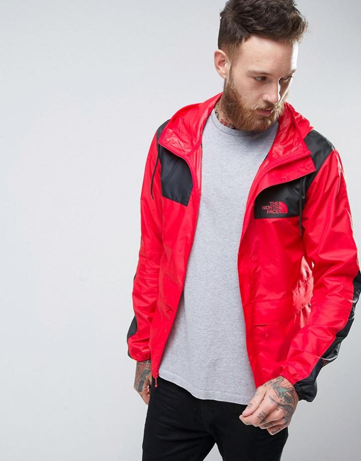 The North Face 1985 Mountain Jacket Hooded In Red/black - Red