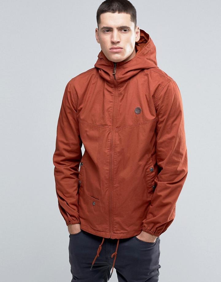 Pretty Green Jacket With Hood In Orange - Orange