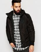 G-star Hooded Overshirt Jacket Battle Padded Lias Twill - Black