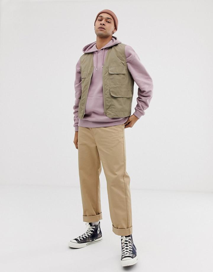 Asos Design Utility Vest - Green