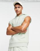 Asos Design Oversized Sleeveless Hoodie In Pastel Blue - Part Of A Set